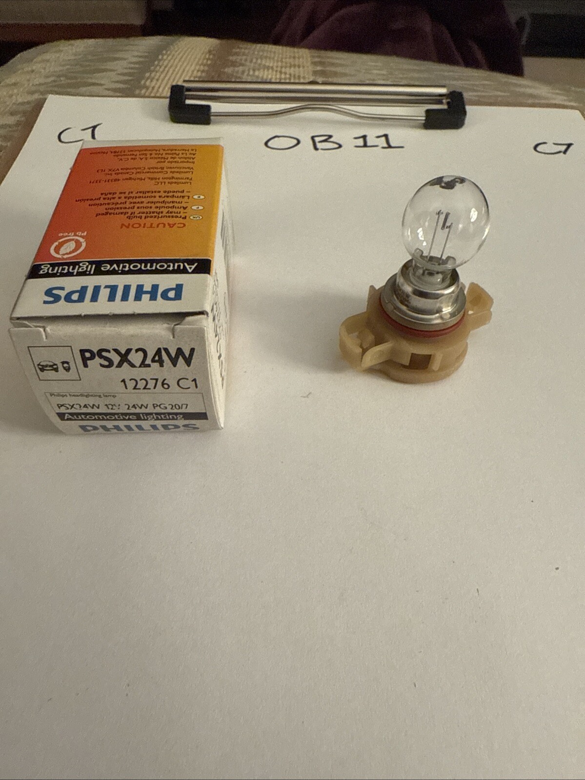 For Philips 12276C1 Car Standard Auxiliary Bulbs PSX24W 12V24W PG20/7 M2 F8 - Image 3