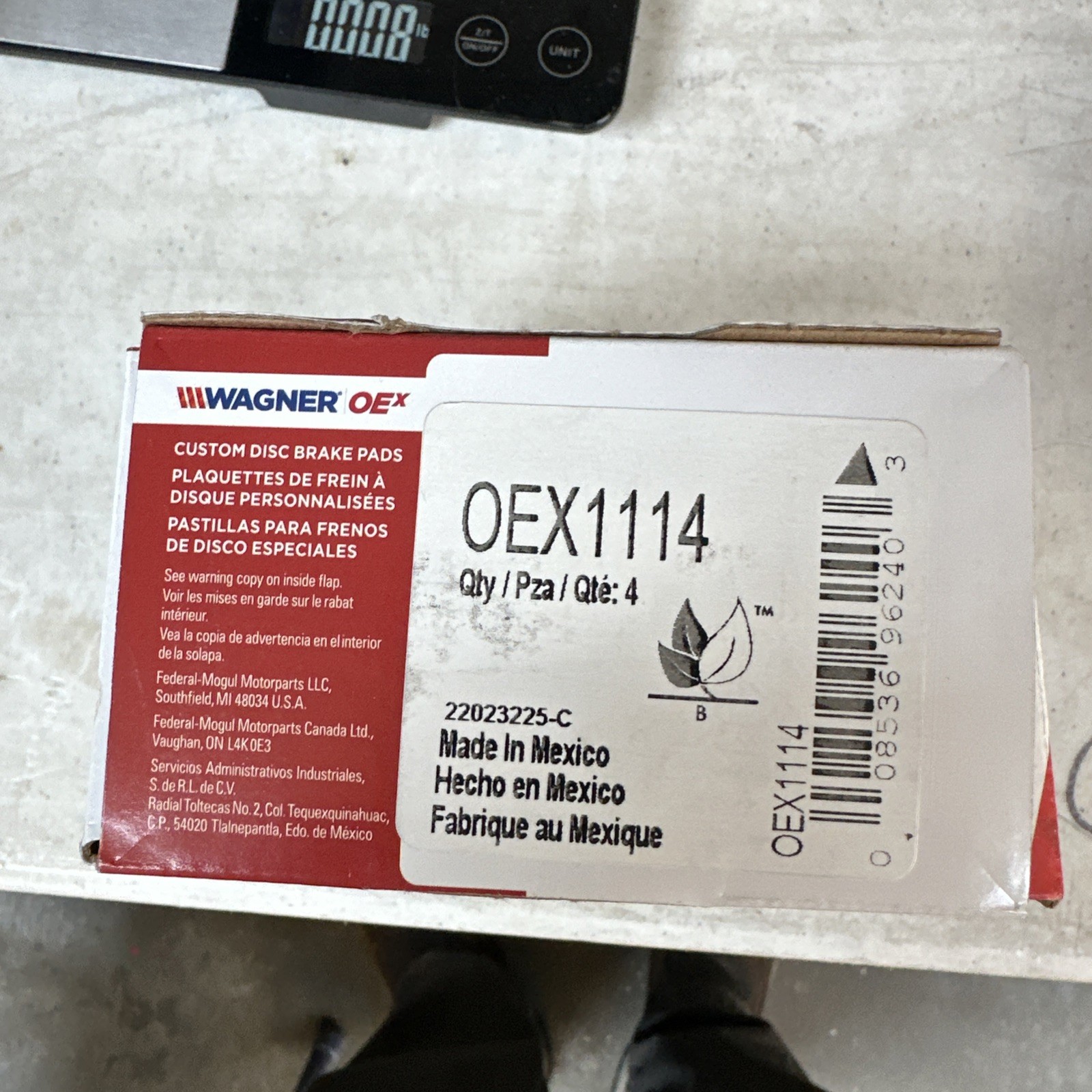 For Subaru WRX 2012-2019 Wagner OEX1114 OEX Ceramic Rear Disc Brake Pads - Image 3