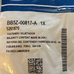 Ford ENGINE SHIELD COVER THUMB PIN BB5Z-00817-A