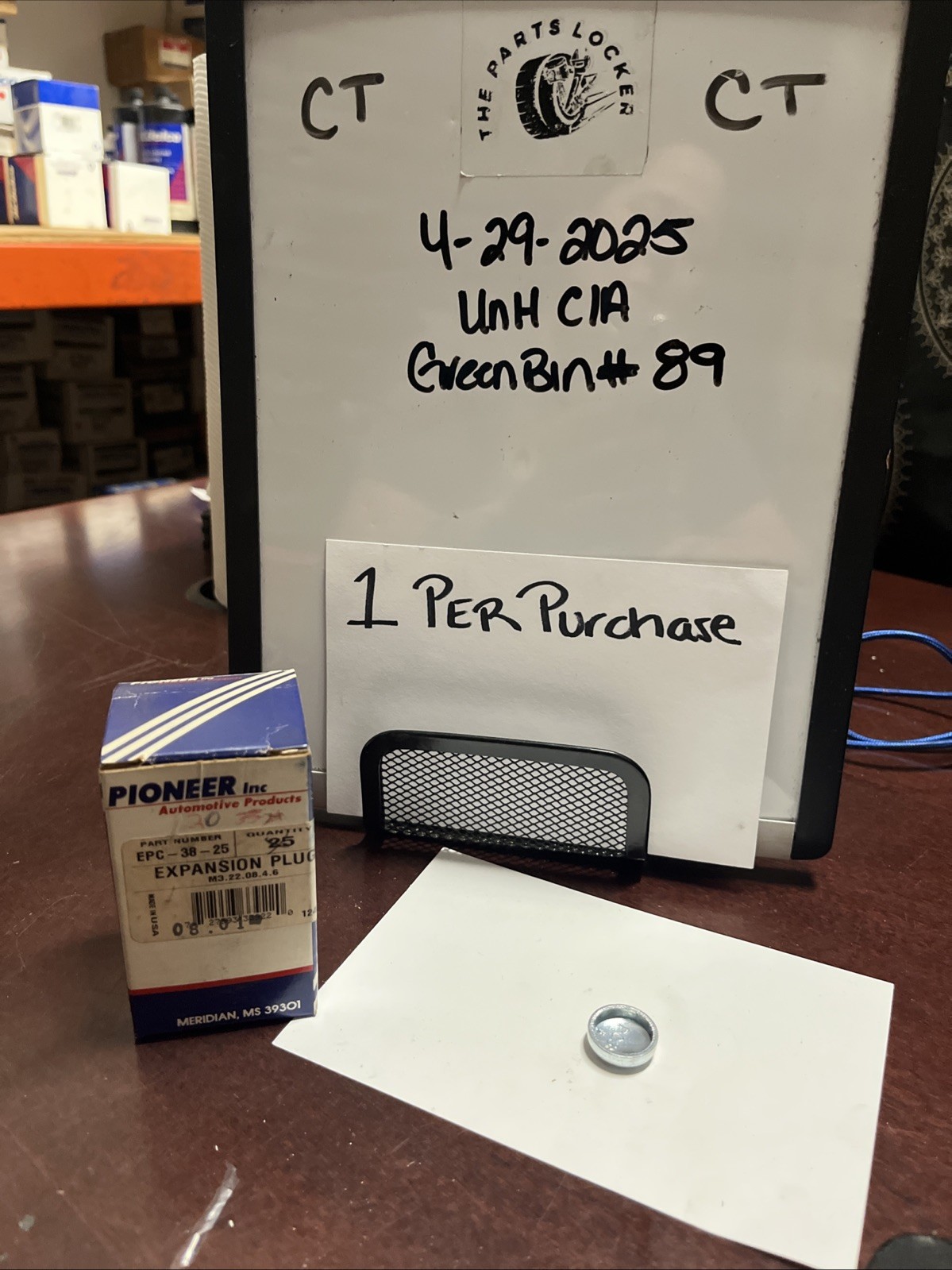 Freeze Plug Expansion Plug Pioneer EPC38 1 Per Purchase