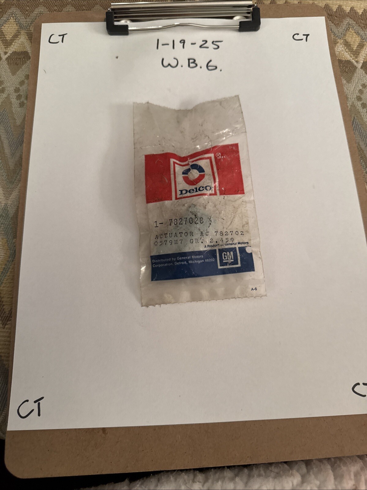 GM 7827028 Headlight Dimmer Switch Actuator -- NOS OEM