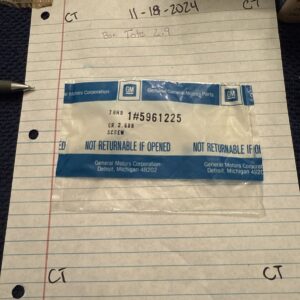 GM NOS 68-76 Nova Camaro 65-76 Impala Caprice Parking Lamp Lens (1) Screw