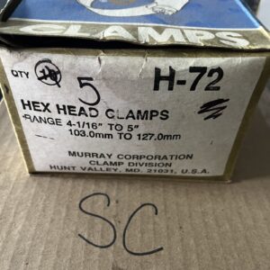 GOLD SEAL CLAMPS, H-72, HOSE CLAMP 4-1/16” To 5” NOS, Box Of 5