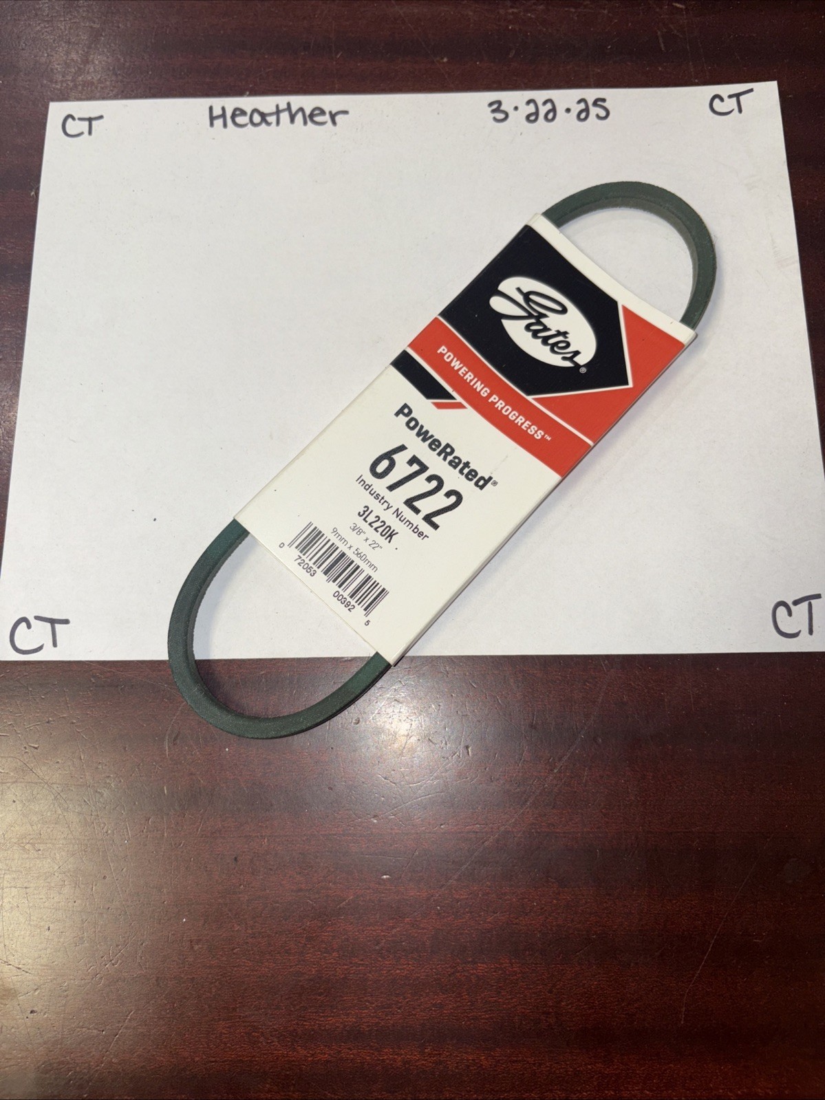 Gates 6722 (3L220K) PoweRated Medium Horse-Power V-Belt