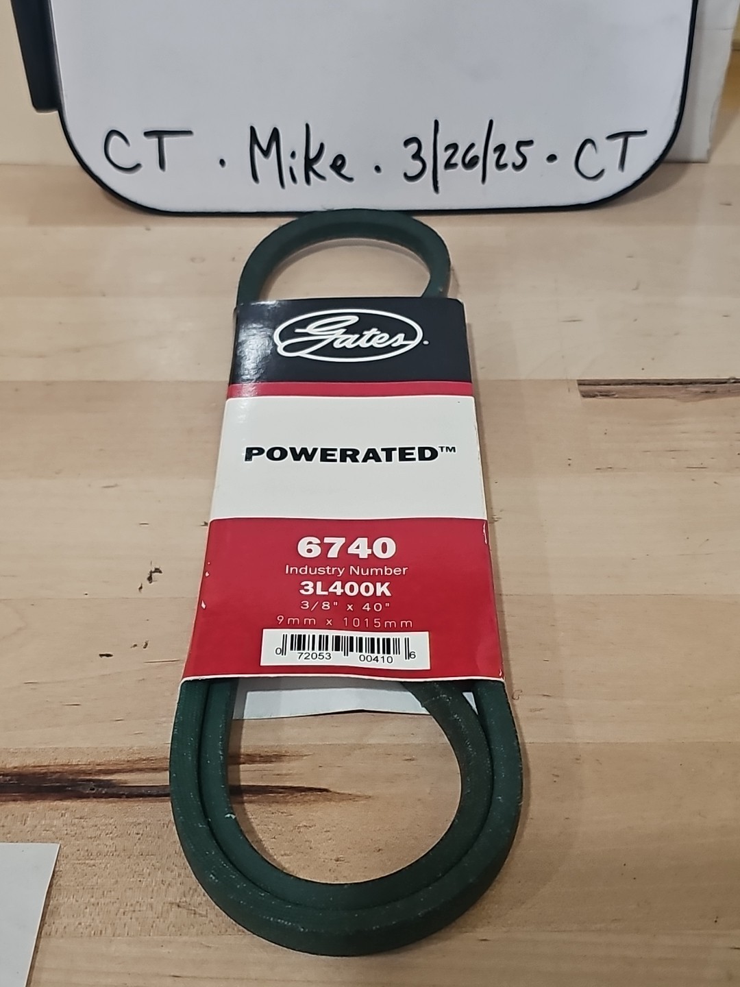 Gates 6740 Power Equipment Accessory Drive Belt - 3/8" X 40"