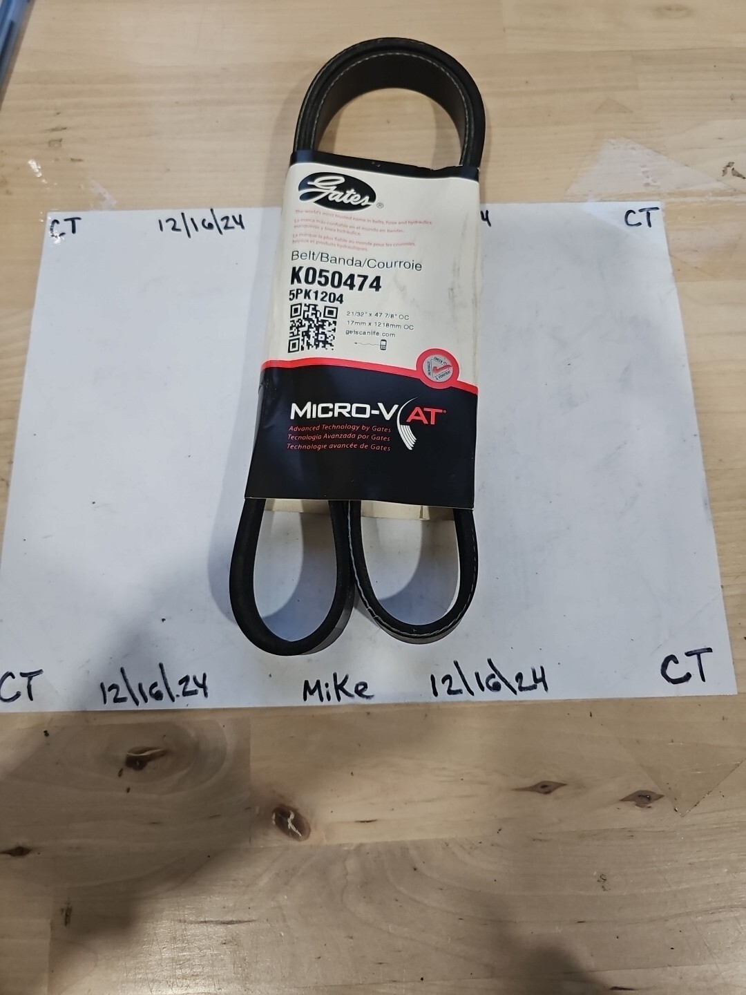 Gates K050474 V-Belt Micro-V At Belt -Premium...