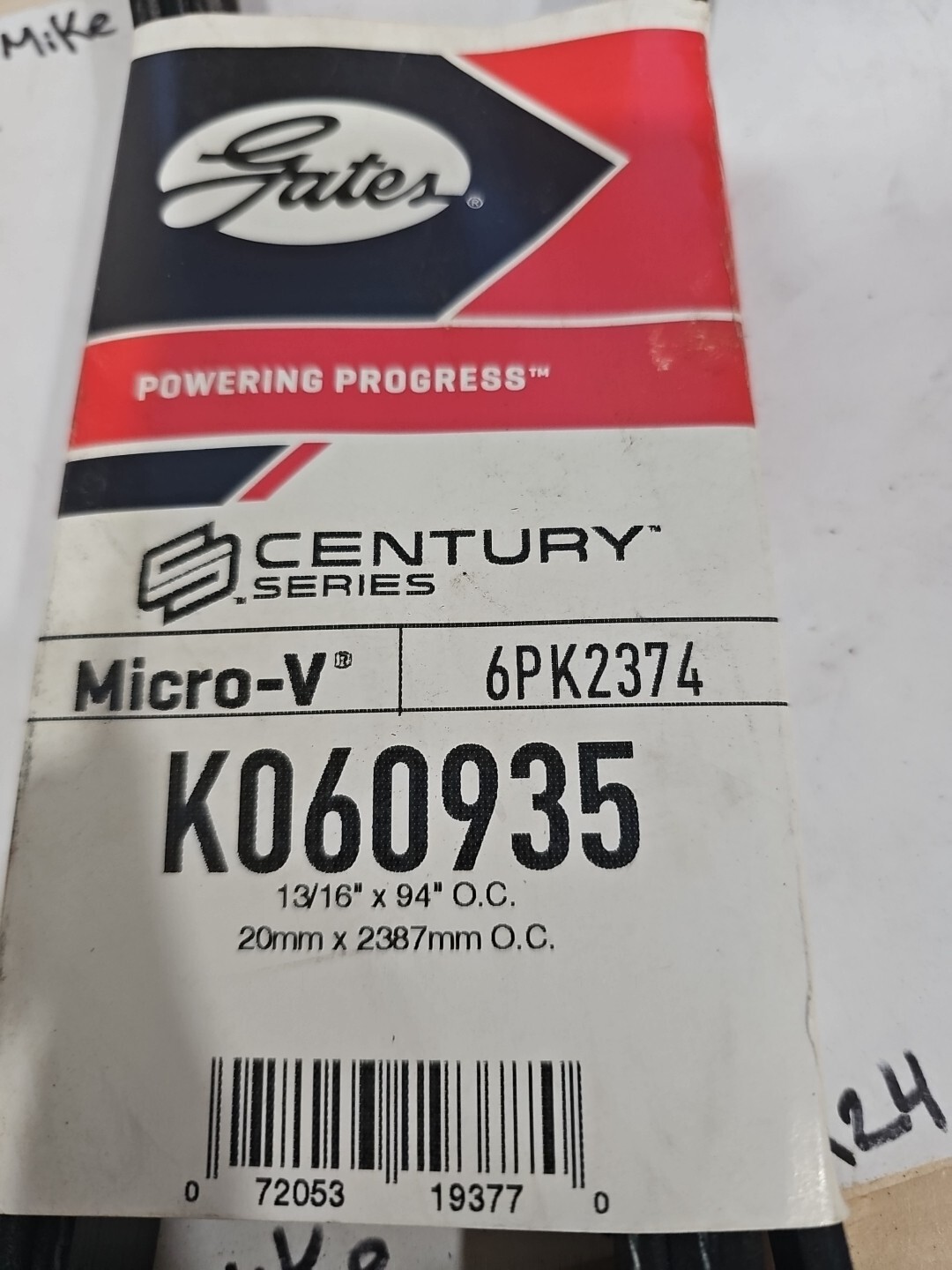 Gates K060935 Micro-V Serpentine Drive Belt 27/32” X 94 5/8” New - Image 3