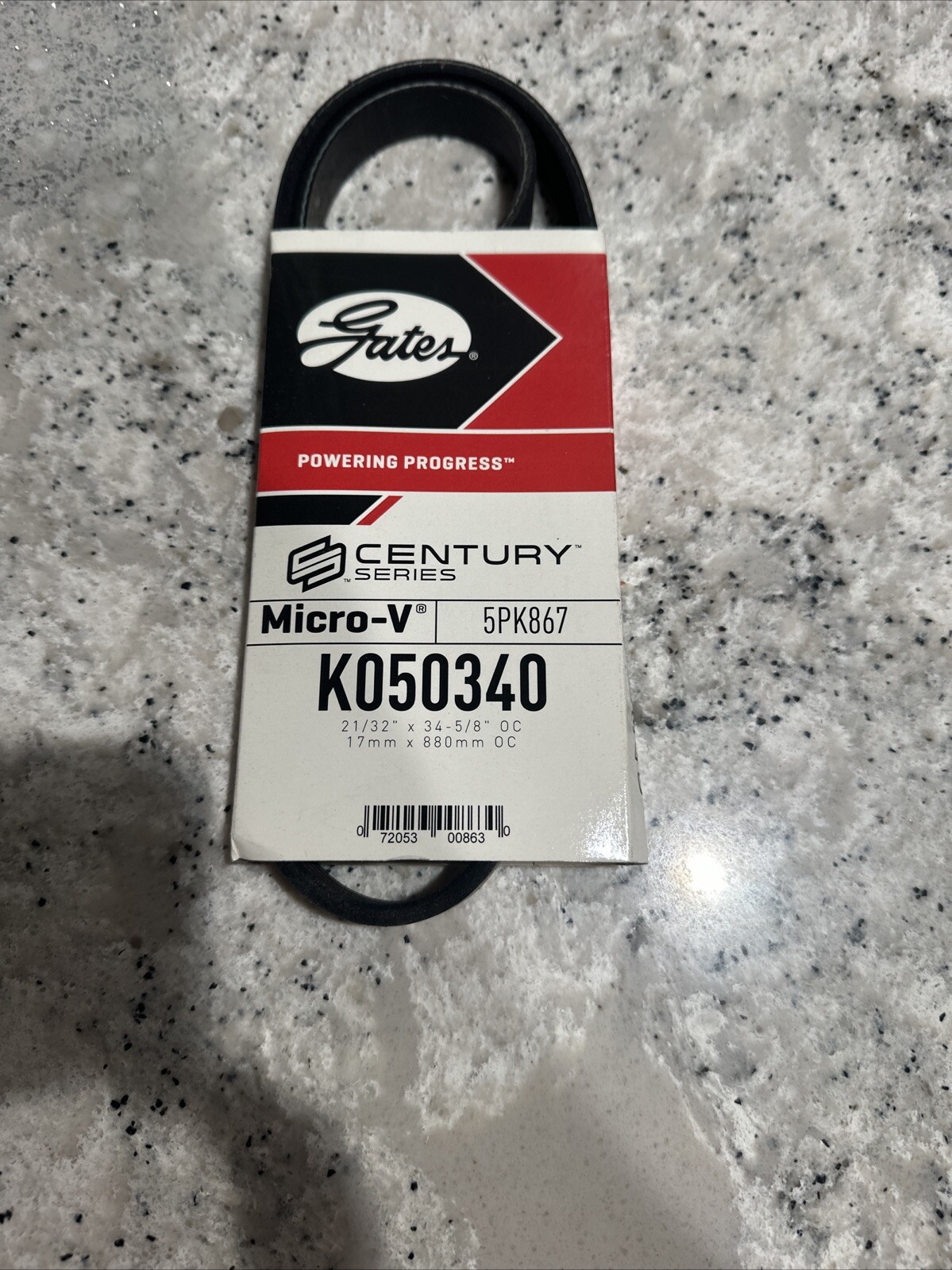 Gates Micro-V AT Green Stripe Drive Belt K050340 5PK867 F3