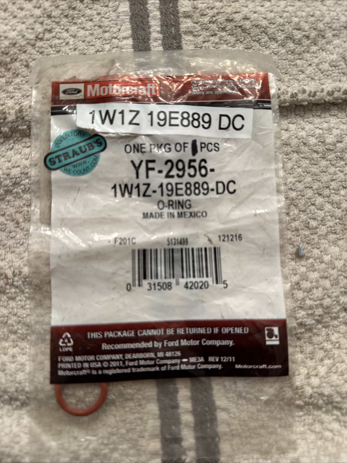 Genuine Ford (1) O Ring 1W1Z-19E889-DC - Image 3