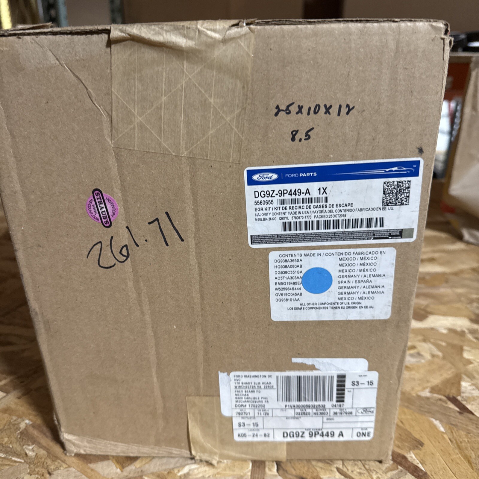 Genuine Ford EGR System Modification Kit DG9Z-9P449-A