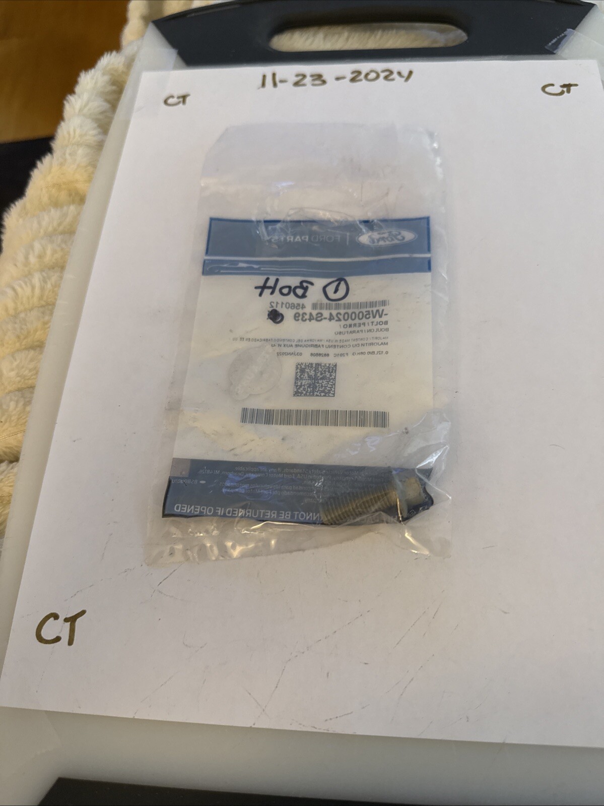 Genuine Ford Hinge (1) Bolt W500024-S439 - Image 3