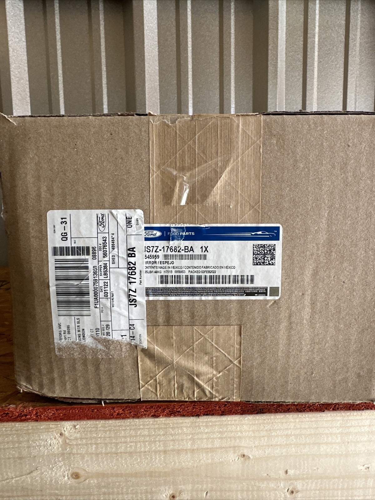 Genuine Ford Mirror Assembly Rear View Outer JS7Z-17682-BA Nos OEM