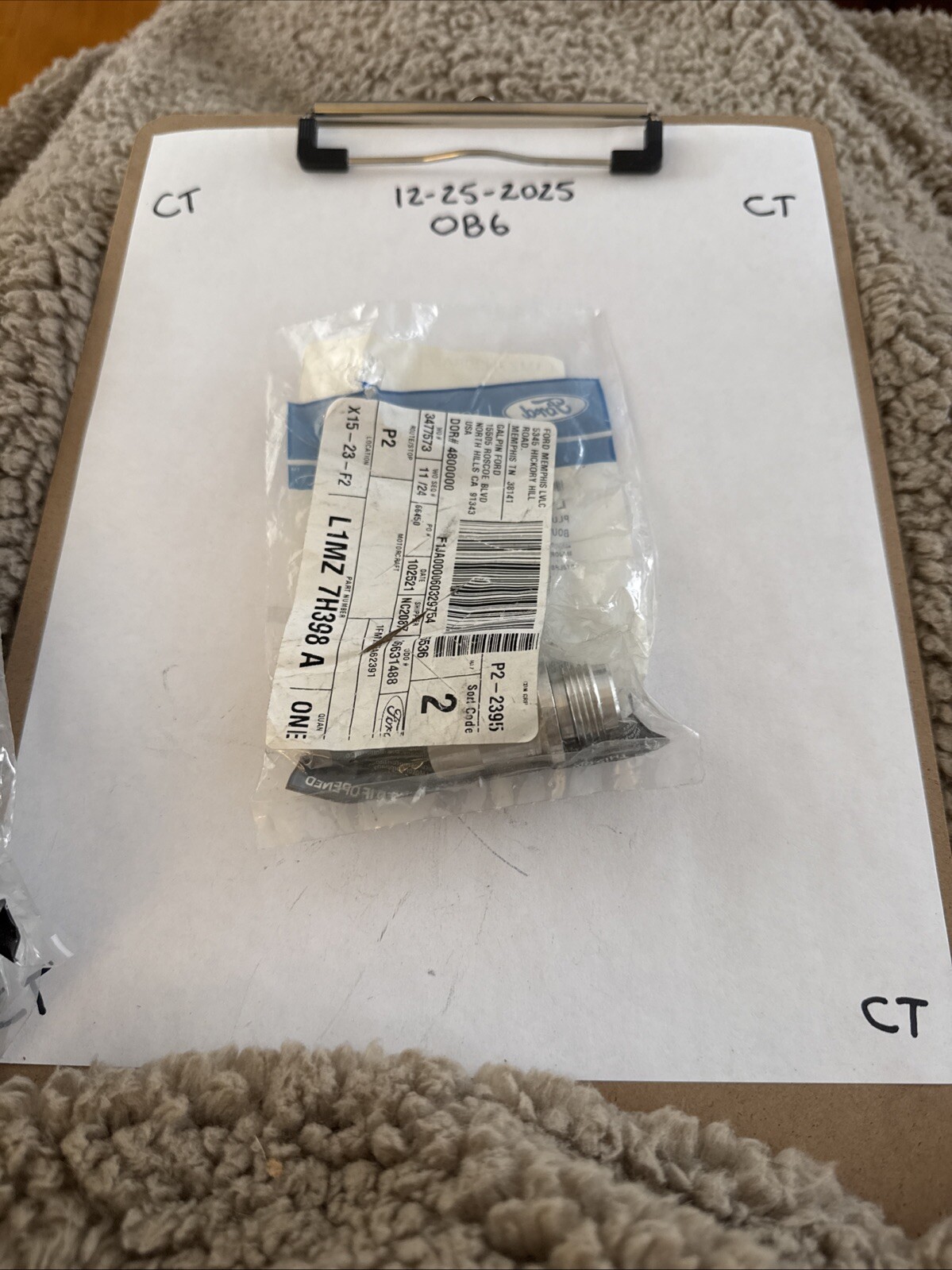 Genuine Ford OE Plug - Blanking - Threaded L1MZ-7H398-A - Image 3