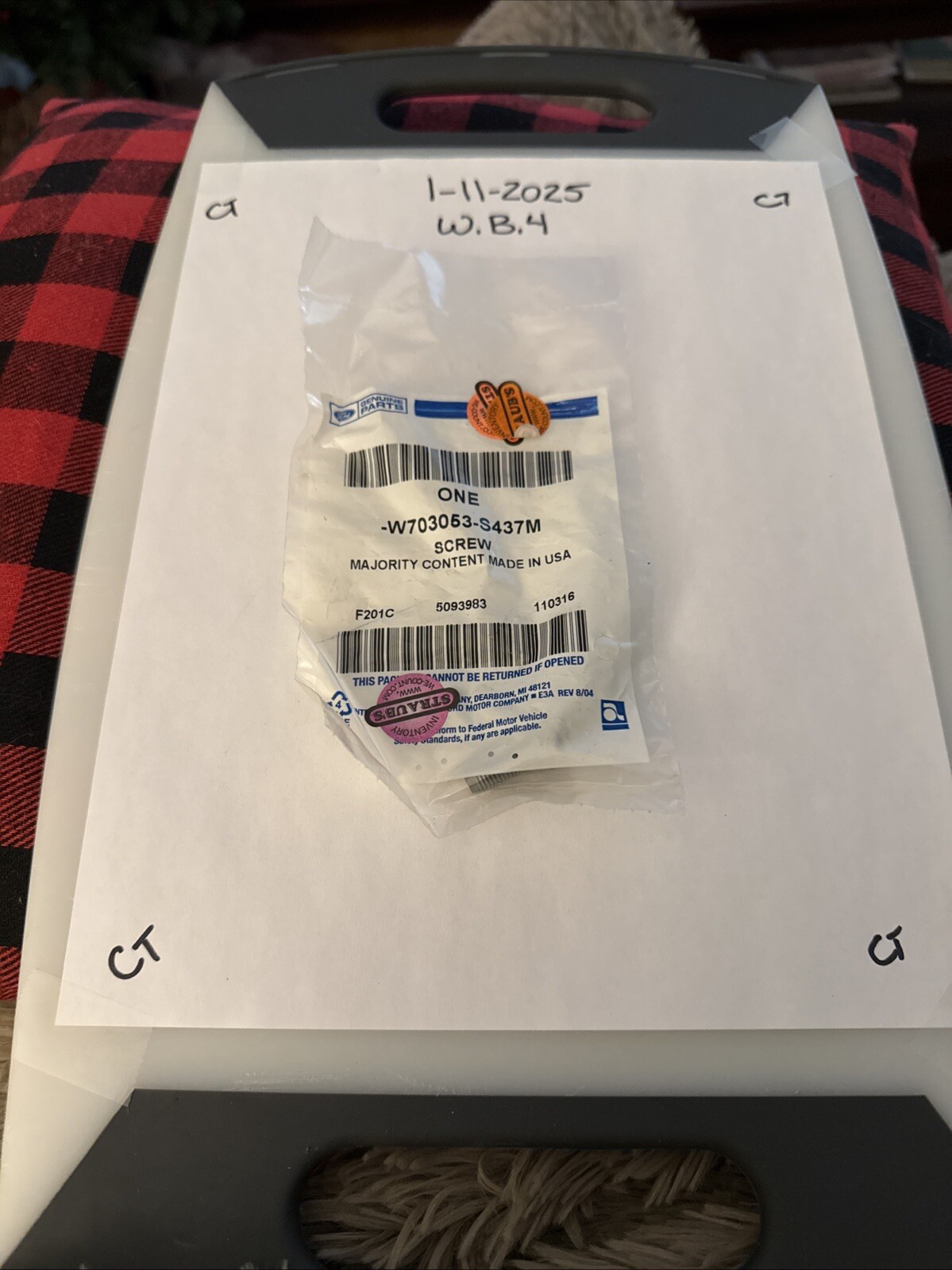 Genuine Ford OE Screw W703053-S437M