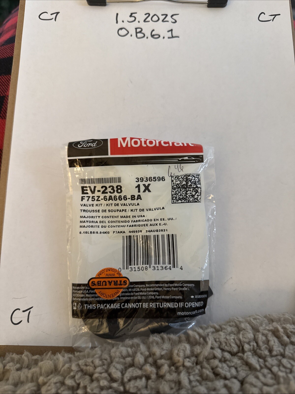 Genuine Ford OE Valve Asy EV-238