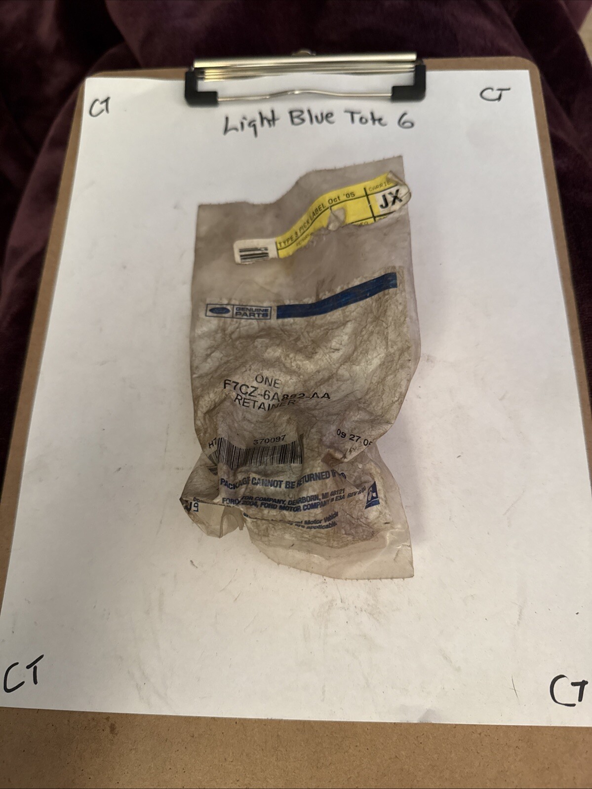 Genuine Ford PCV Valve Grommet F7CZ-6A892-AA