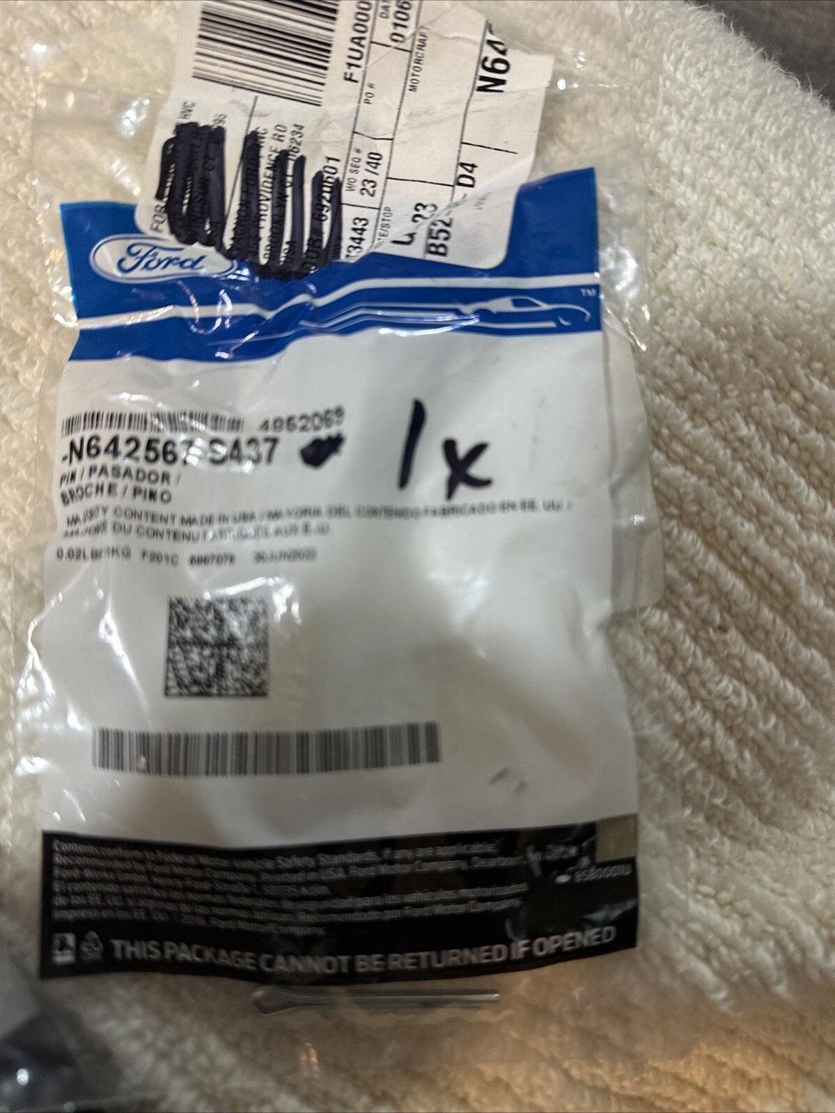 Genuine Ford Pin -N642567-S437