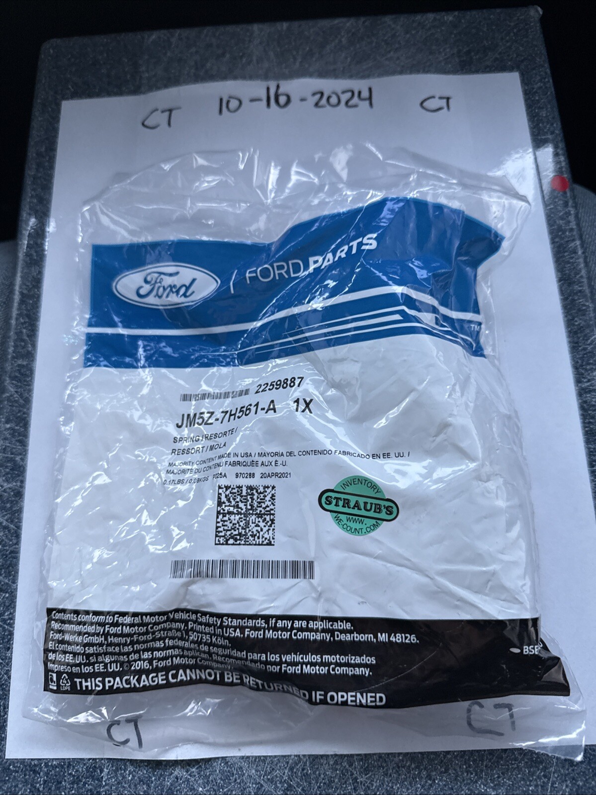 Genuine Ford Spring JM5Z-7H561-A