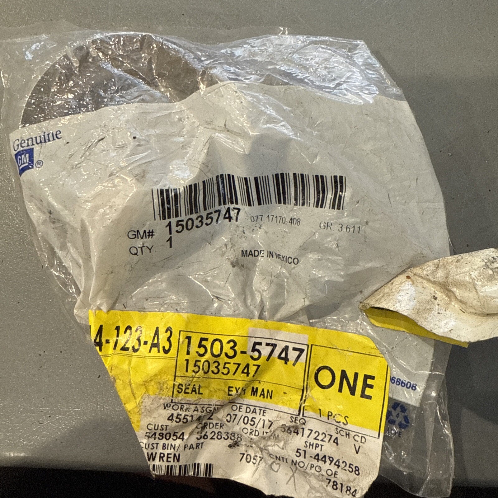 Genuine GM 15035747 Exhaust Manifold Pipe Seal