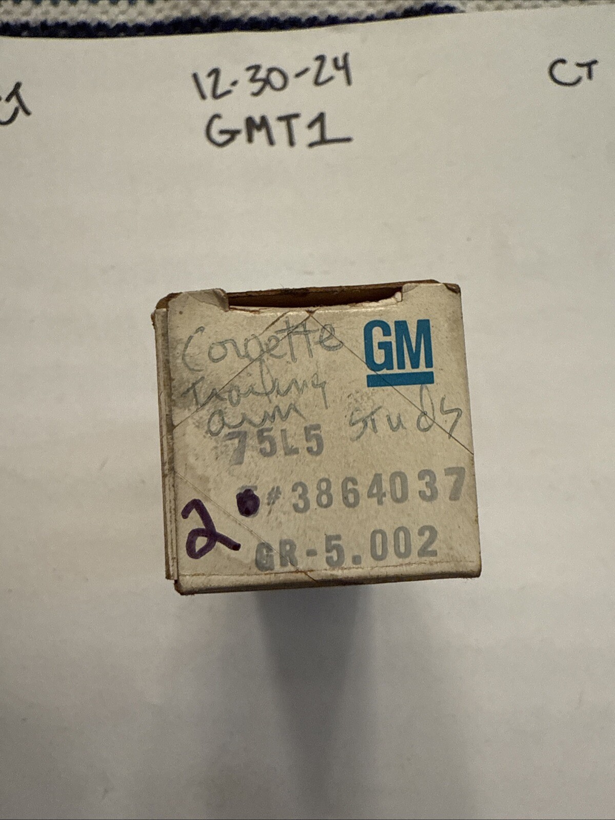 Genuine GM (2) Trailing Arm Stud 1965-1982 Chevy Corvette 3864037 - Image 3