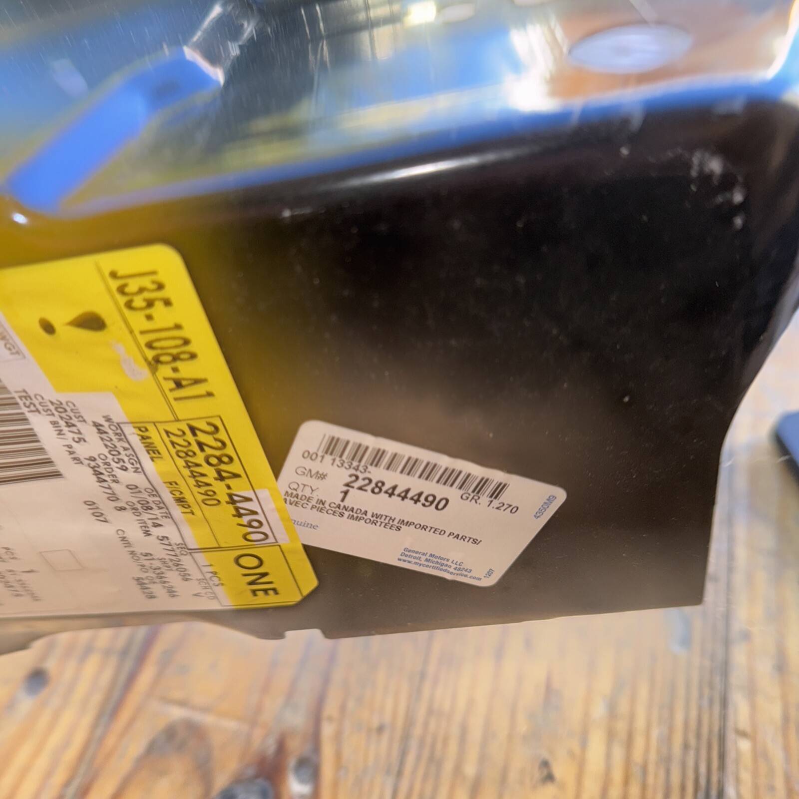 Genuine GM Engine Compartment Front Panel 22844490