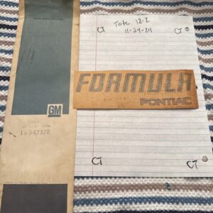 Genuine Gm Pontiac Formula Decal Nos OEM Original