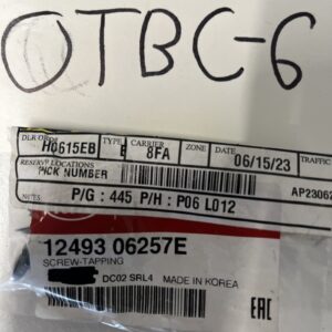 Genuine Kia Fender Liner Screw 12493-06257E (One Screw)