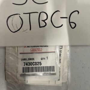 Genuine Mitsubishi Emission Label 7430C025