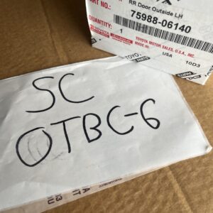 Genuine Toyota Black-out Tape For Rear Door, 75988-06140