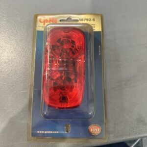 Grote 46792-5 Red Two-Bulb Square-Corner Clearance Marker Light (Duramold)