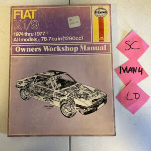 Haynes Fiat X1/9 1974 thru 1977 Owners Workshop Manual