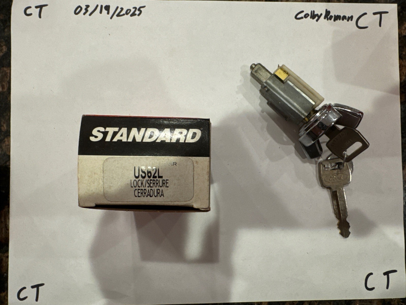 Ignition Lock Cylinder Standard US-62L