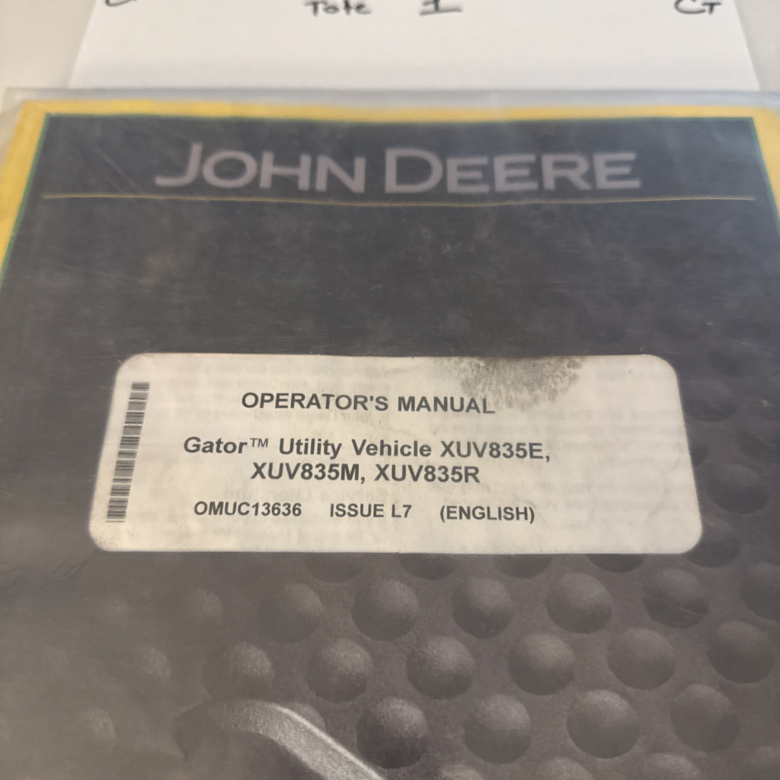 JOHN DEERE XUV835E XUV835R XUV835M GATOR Utility Owners Operators Manual #1 - Image 3