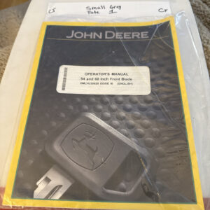 John Deere 54 60" Quick Hitch Front Blade Owner Operator Manual OMLVU30628 9/16