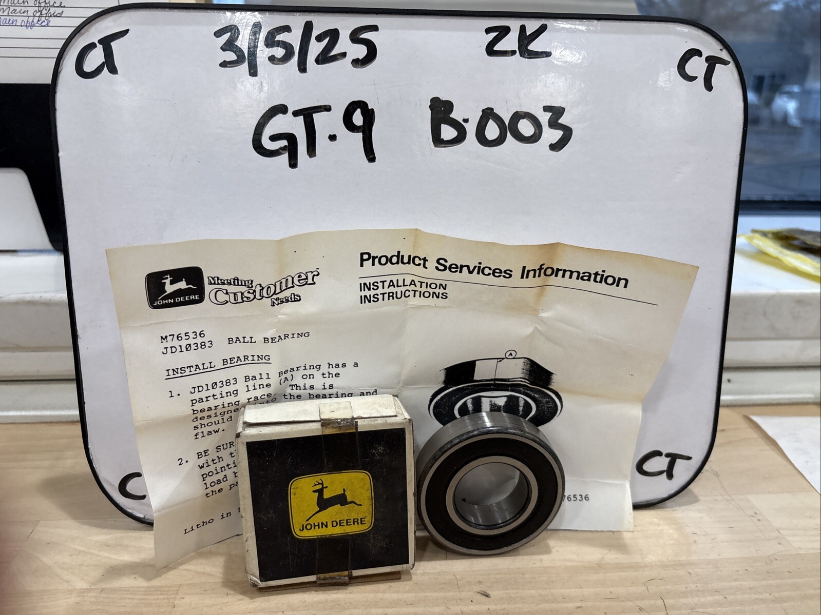 John Deere Ball Bearing OEM Part#JD10383