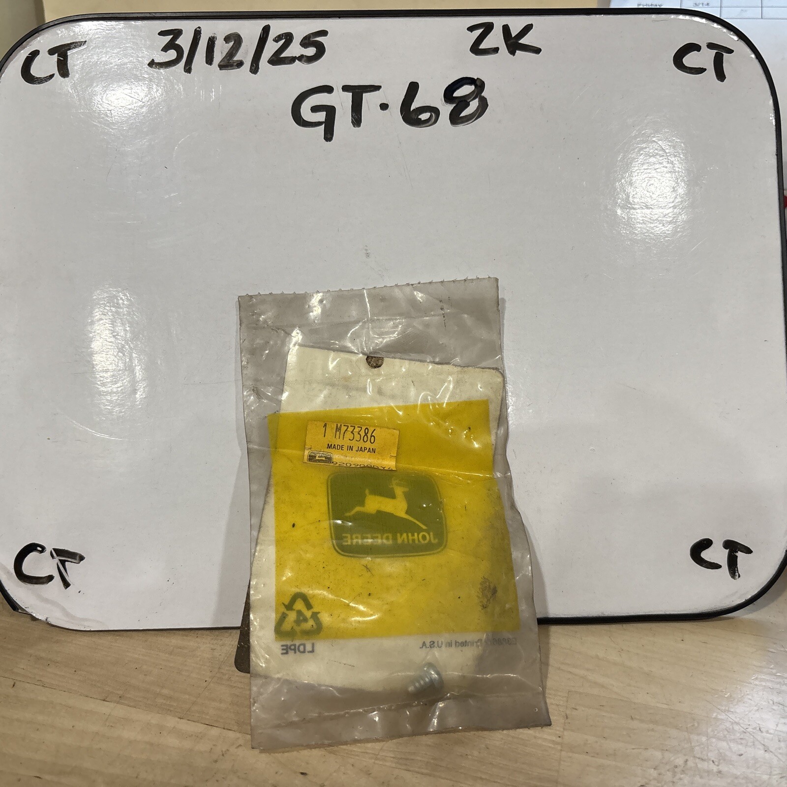 John Deere M73386 Cap Screw Fits 48” & 54” Mower