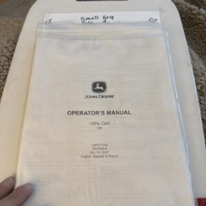 John Deere Utility Cart 17p Lppct17JD Operators Manual
