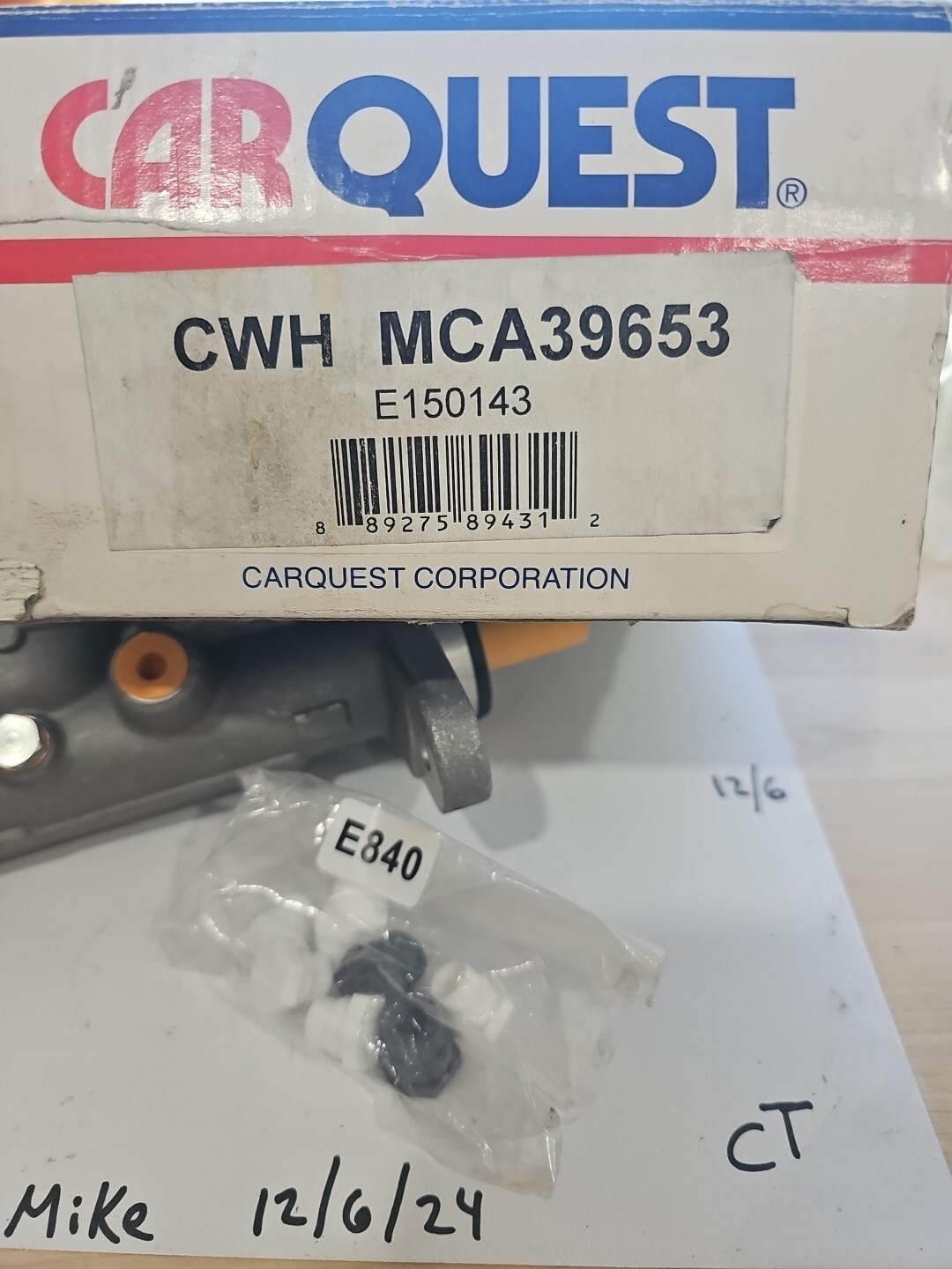 MCA39653 Carquest Brake Master Cylinder For Acura Integra ~ Honda Accord/Prelude - Image 3