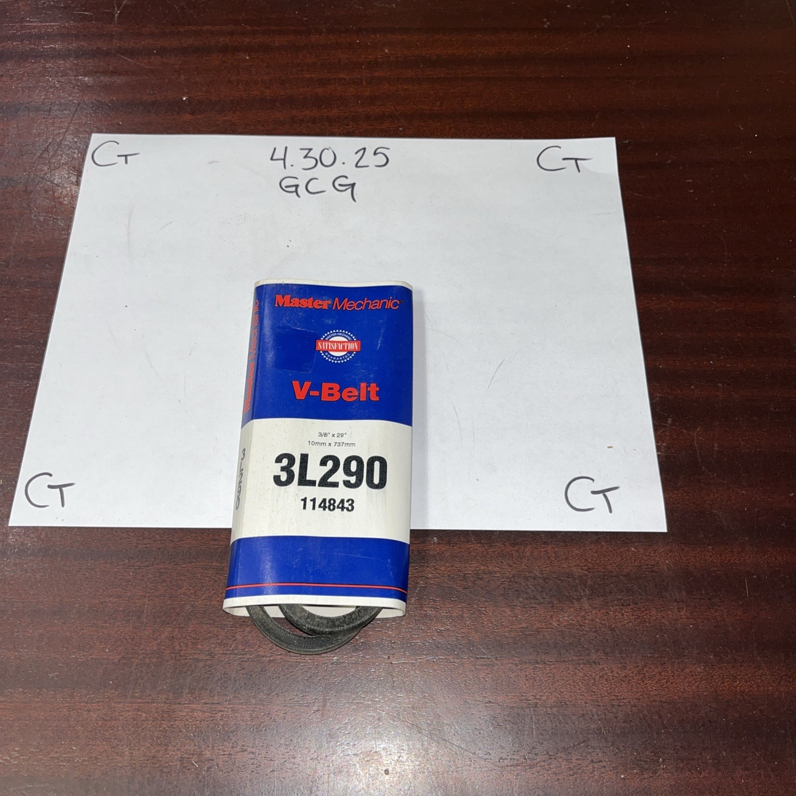 Master Mechanic V Belt 3L290