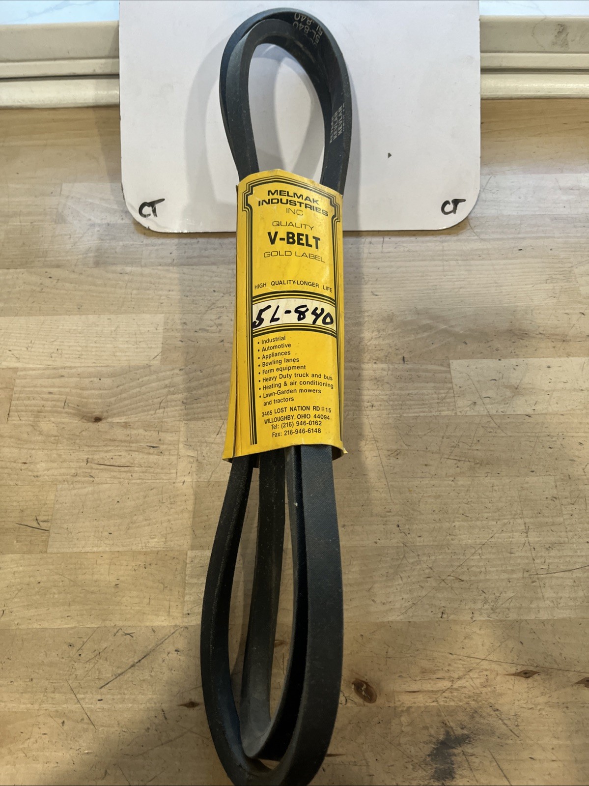 Melmak Industries Gold Label V-Belt 5L-840 - Image 3