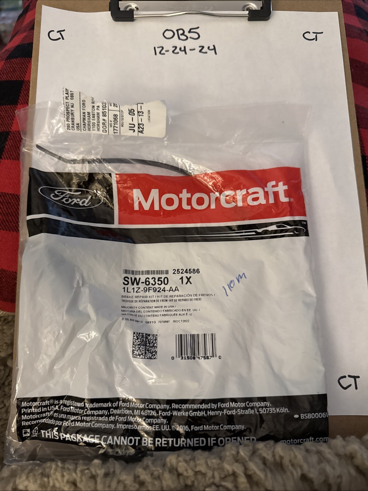 Motorcraft Cruise Control Cutout Brake Switch Repair Kit SW6350 1L1Z9F924AA