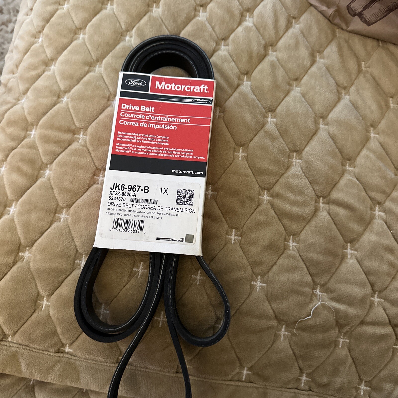 Motorcraft Jk6967b V-Belt