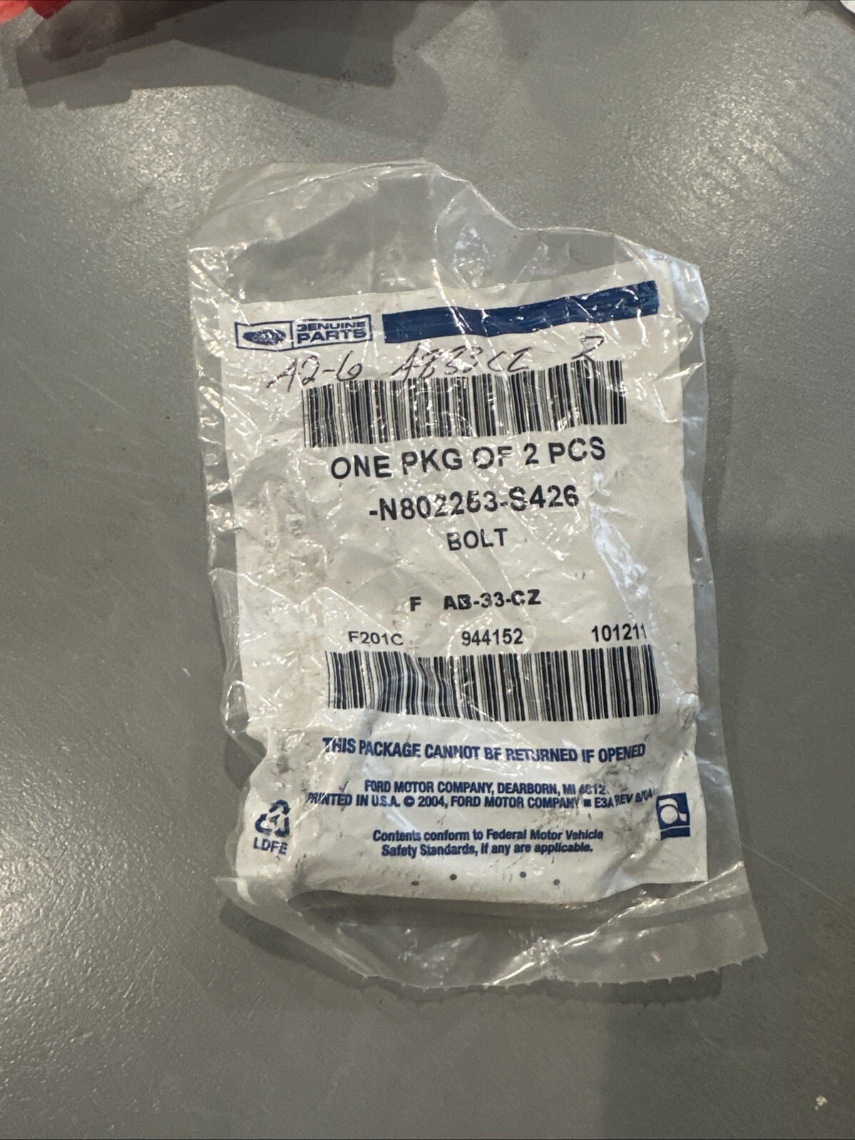 NEW OEM Ford N802253-S426 Flange Bolt Pack of 2