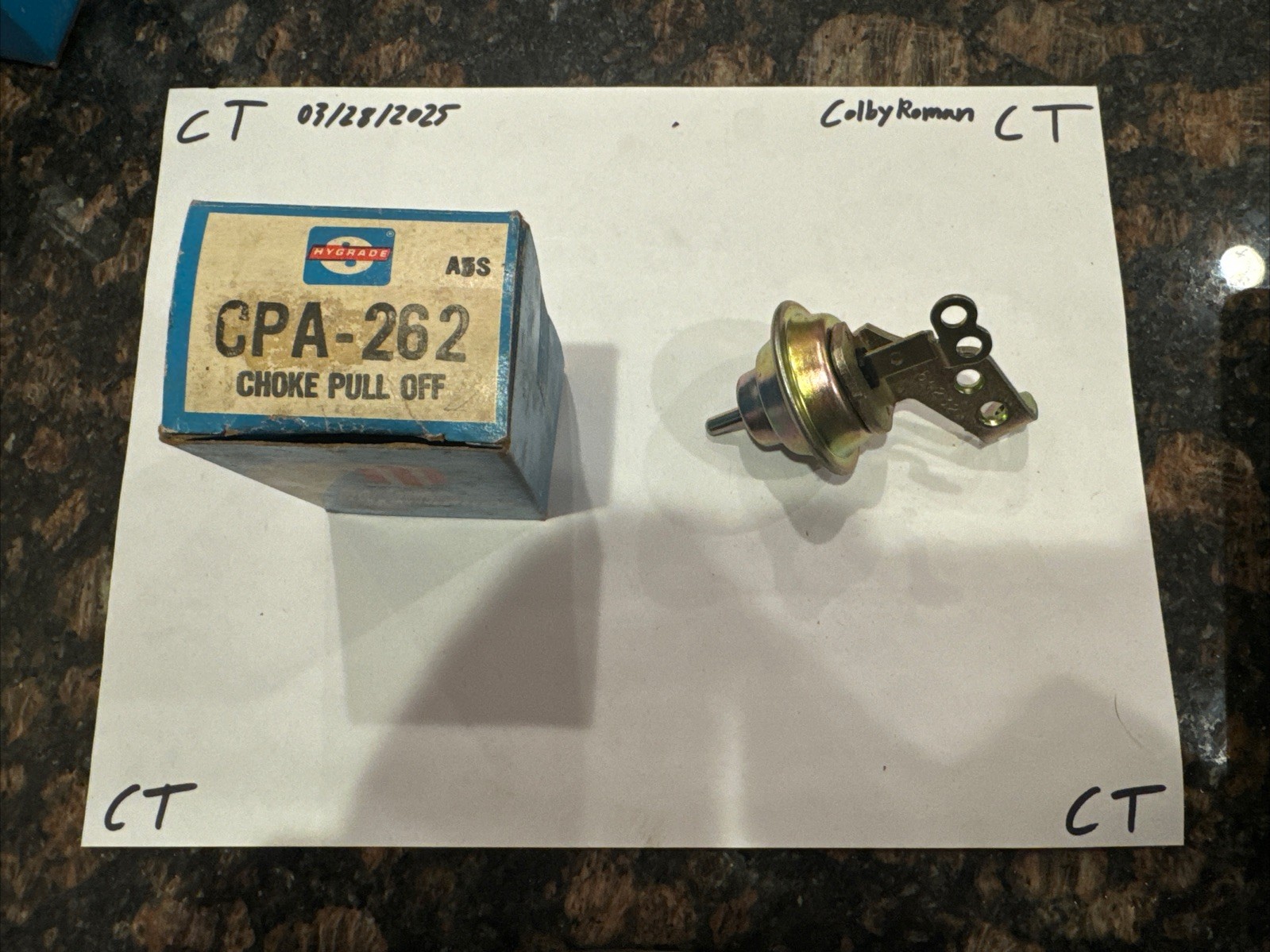 NEW SMP Standard Motor Products Hygrade CPA-262 CPA262 Choke Pull Off