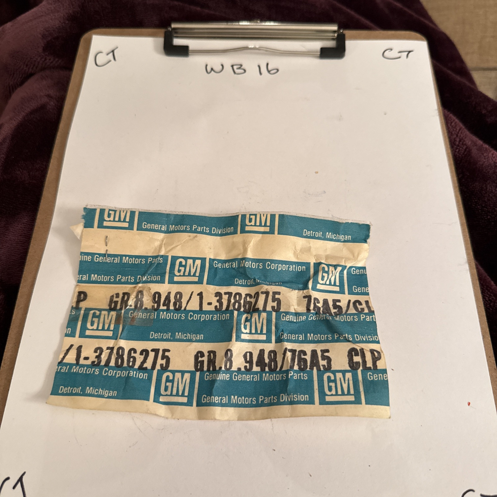 NOS 1964-81 Chevy Pontiac Olds Vette Z28 GTO 442 Multi-use Hose Clamp GM 3786275