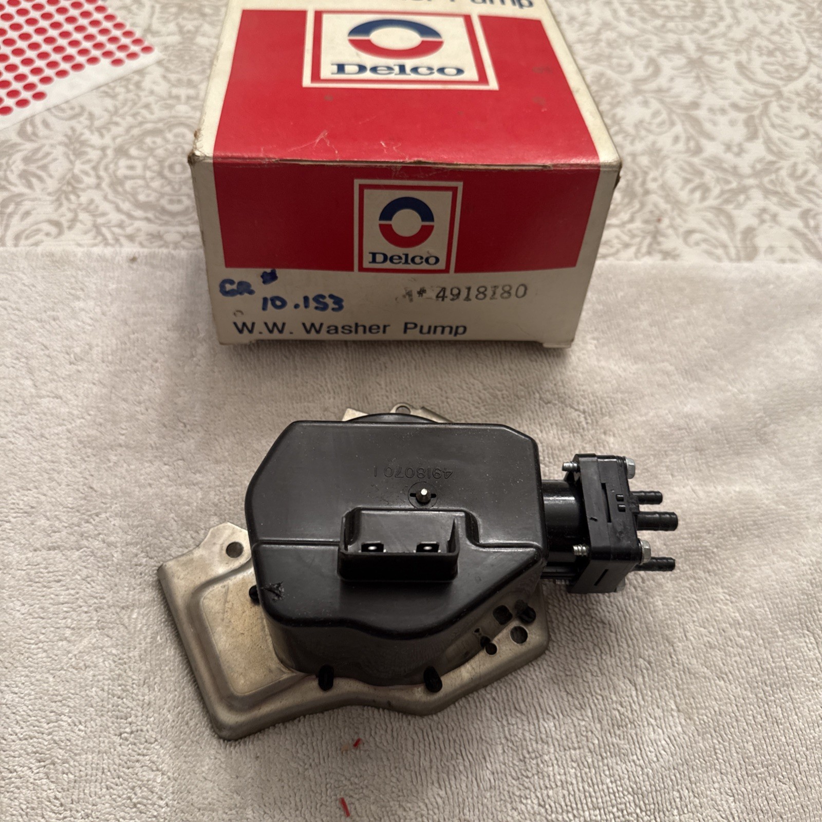 NOS 1968-73 Chevy Olds GTO DELCO Windshield Wiper Washer Pump GM 4918180 4918070