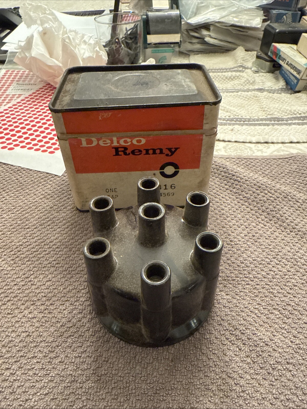 NOS 800057 AC DELCO DISTRIBUTOR CAP D-316R IN LINE 6 CYLINDER GM - Image 3