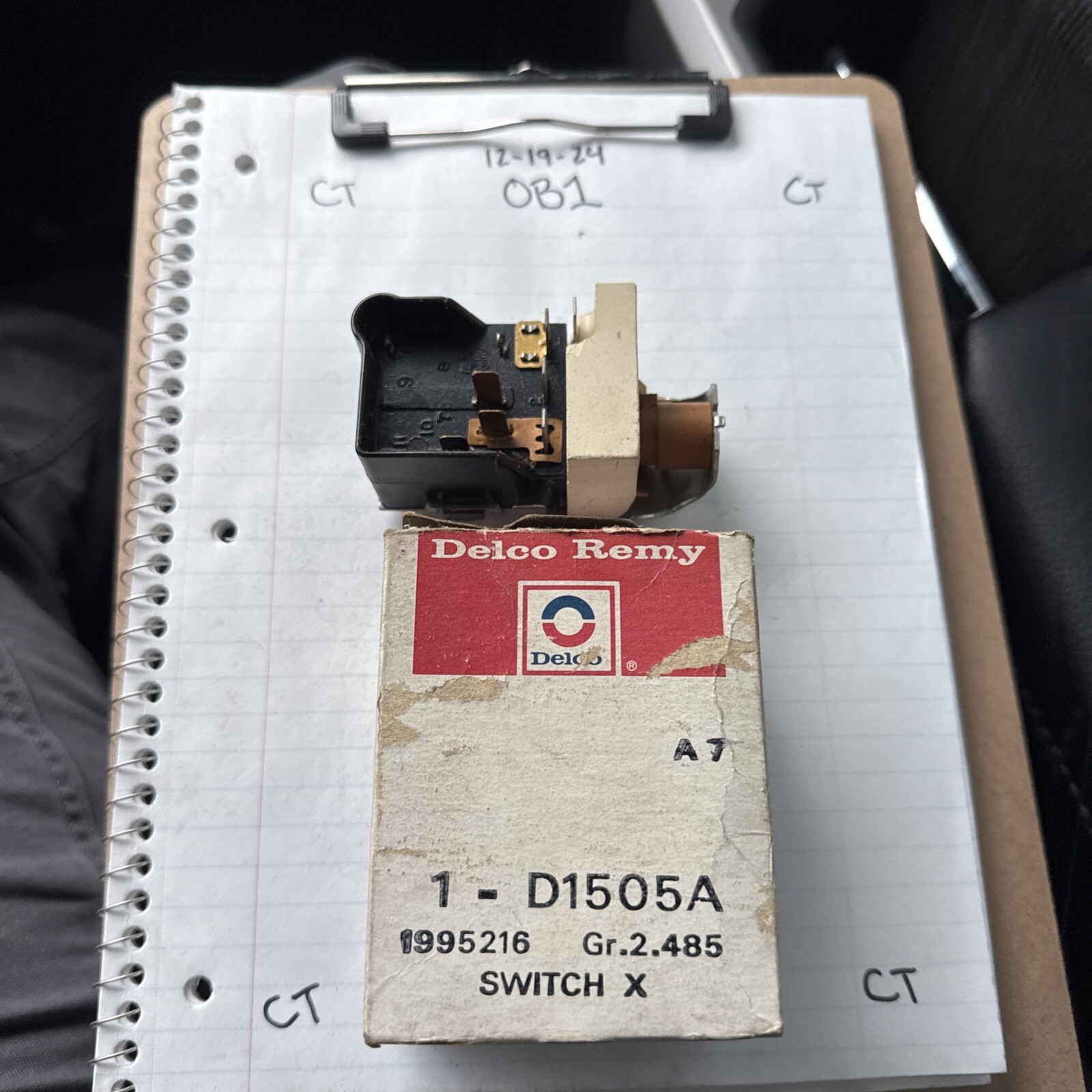 ‘NOS’ Delco-Remy Headlight Switch D1505A .. GM # 1995216 OEM. Chevrolet