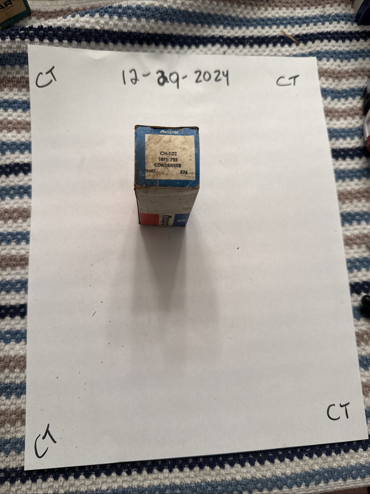 NOS Distributor Condenser CH-102 Mopar Dodge Desoto Plymouth Chrysler 1881723 - Image 4