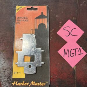 NOS Harbor Master 168500 SC Machine Universal Deck Plate Key for Marine Boat